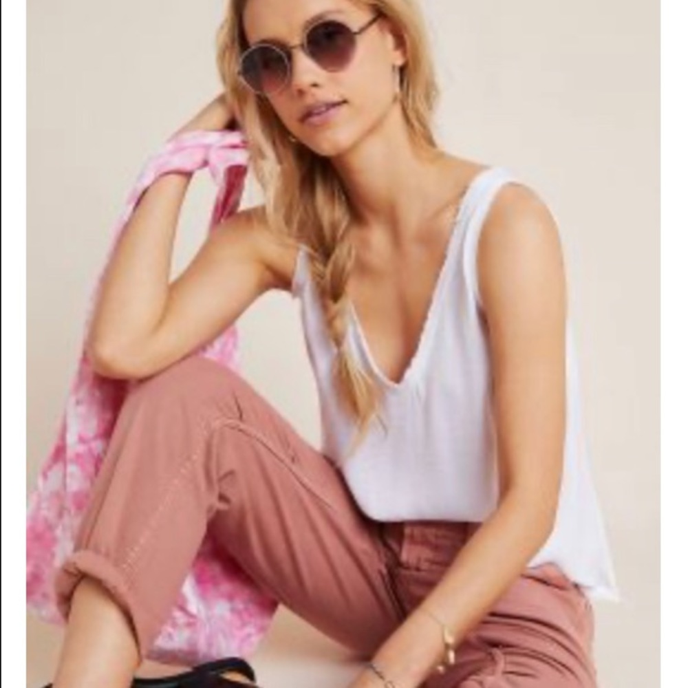 Anthropologie NWT White Silky Blouse